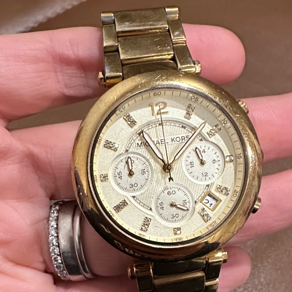 Michael Kors Gold Chronograph Watch - Picture 2 of 3